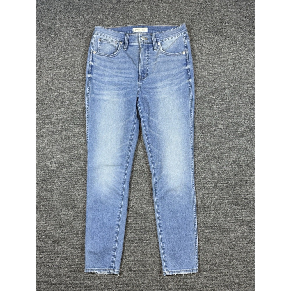 Madewell Jeans Womens 28 Light Wash‎ Blue 10" High Rise Skinny Crop Actual 30x27